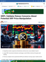 XRPL Validator Raises Concerns About Potential XRP Price Manipulation