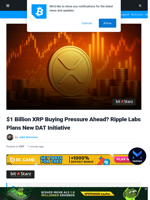 $1 Billion XRP Buying Pressure Ahead: Ripple Labs Plans DAT