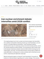 Iran nuclear enrichment debate intensifies amid 2026 conflict