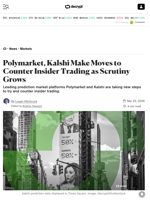 Polymarket, Kalshi Make Moves to Counter Insider Trading as Scrutiny Grows - Decrypt