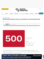 US job market signals recession, says Moody's economist Mark Zandi