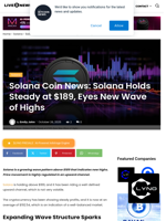 Solana Coin News: Solana Holds Steady at $189, Eyes New Wave of Highs | Live Bitcoin News