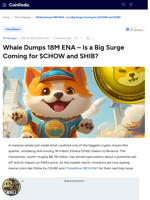 Whale Dumps 18M ENA – Could this mean $CHOW and SHIB will pump?