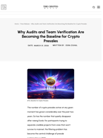 Why Audits and Team Verification Are Becoming the Baseline for Crypto Presales