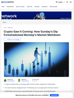 Crypto Sunday Dip Foreshadowed Monday Stock Market Sell-Off