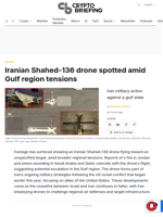 Iranian Shahed-136 drone spotted amid Gulf region tensions
