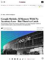 Google Shrinks AI Memory With No Accuracy Loss—But There's a Catch - Decrypt