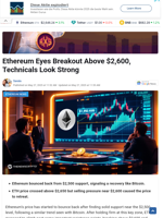 Ethereum Eyes Breakout Above $2,600, Technicals Look Strong - TheNewsCrypto