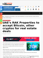 UAE's RAK Properties to accept Bitcoin, other cryptos for real estate deals - The Crypto News Wire