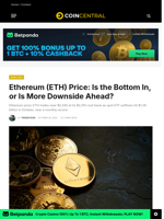 Ethereum (ETH) Price: Is the Bottom In, or Is More Downside Ahead? - CoinCentral