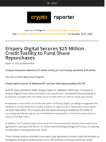 Empery Digital Secures $25 Million Credit Facility to Fund Share Repurchases