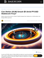 Can Stellar (XLM) Smash $1 Amid PYUSD Stablecoin Fury? - DailyCoin