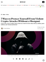 7 Ways to Protect Yourself From Violent Crypto Attacks (Without a Shotgun) - Decrypt