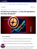 ASTER Price Analysis - Is This the Dip Before the Next Breakout?