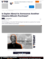 Is Saylor About to Announce Another Massive Bitcoin Purchase?