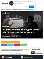 X Cracks Down on Crypto Scams with Instant Account Locks | Live Bitcoin News