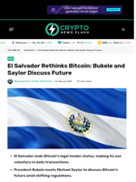 El Salvador Rethinks Bitcoin: Bukele and Saylor Discuss Future - Crypto News Flash