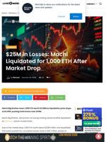 Machi Loses 1,000 ETH as Liquidation Hits $2,858