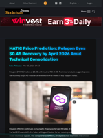 MATIC Price Prediction: Polygon Eyes $0.45 Recovery by April 2026 Amid Technical Consolidation - Blockchain.News