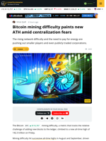 Bitcoin Mining Difficulty Hits New All-Time High Again in September