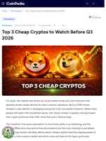 Top 3 Cheap Cryptos to Watch Before Q3 2026