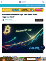 Bitcoin Realized Price Flips 200-WMA: What Happens Next?