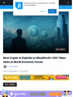 Next Crypto to Explode as BlackRock's CEO Takes Helm at World Economic Forum