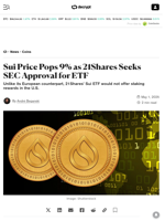 Sui Price Pops 9% as 21Shares Seeks SEC Approval for ETF - Decrypt