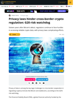 FSB Flags Gaps In Cross-Border Crypto Regulation