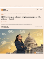 CFTC set to open offshore crypto exchanges to U.S. citizens - Details - AMBCrypto