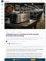 Washington moves to cut China out of the machines powering US Bitcoin mining