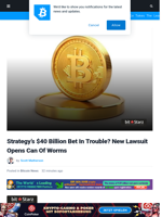 Strategy’s $40 Billion Bet In Trouble? New Lawsuit Opens Can Of Worms | Bitcoinist.com