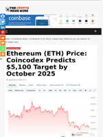 Ethereum (ETH) Price: Coincodex Predicts $5,100 Target by October 2025 - The Crypto News Wire