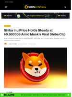 Shiba Inu Price Holds Steady at $0.000009 Amid Musk's Viral Shiba Clip