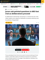 Jurors Ask Pointed Questions in MEV Bot Trial as Deliberations Proceed