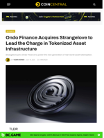 Ondo Finance Acquires Strangelove to Lead the Charge in Tokenized Asset Infrastructure