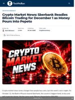 Crypto Market News: Sberbank Readies Bitcoin Trading for December 1 as Money Pours Into Pepeto - TechBullion
