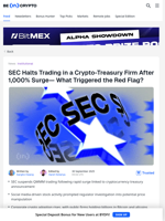 SEC Froze This Stock's Trading After Its Crypto Treasury Pivot