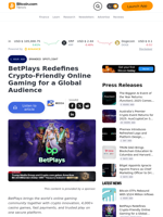 BetPlays Redefines Crypto-Friendly Online Gaming for a Global Audience – Branded Spotlight Bitcoin News