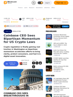 Coinbase CEO Sees Bipartisan Momentum for US Crypto Laws – Regulation Bitcoin News