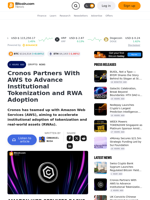 Cronos Partners With AWS to Advance Institutional Tokenization and RWA Adoption – Crypto News Bitcoin News