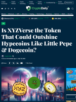 Is XYZVerse the Token That Could Outshine Hypecoins Like Little Pepe & Dogecoin? - Crypto Daily