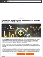 Binance Coin Price Prediction: New ATH at $850.78 Sparks Momentum for Further Gains - Brave New Coin