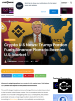 Crypto U.S News: Trump Pardon Fuels Binance Plans to Reenter U.S. Market | Live Bitcoin News