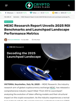 MEXC Research Report Unveils 2025 ROI Benchmarks and Launchpad Landscape Performance Metrics - Crypto News Flash