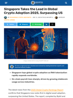 Singapore Takes the Lead in Global Crypto Adoption 2025