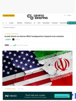 Israeli attack on tehran IRGC headquarters impacts Iran markets