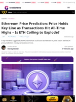 Ethereum Price Prediction: Price Holds Key Line as Transactions Hit All‑Time Highs – Is ETH Coiling to Explode?