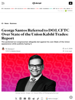 George Santos Referred to DOJ, CFTC Over State of the Union Kalshi Trades: Report - Decrypt