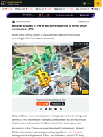 Bitlayer backed by 31% of BTC hashrate to power Bitcoin smart contracts